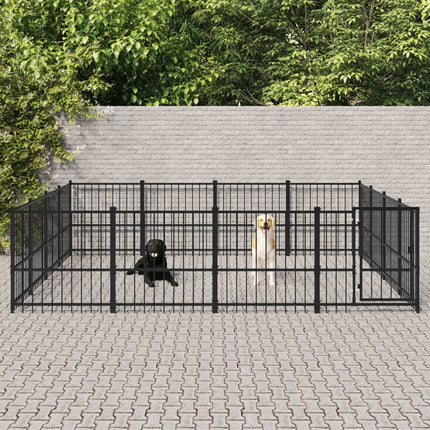 Chenil D'extérieur Pour Chiens Acier 8,47 M²