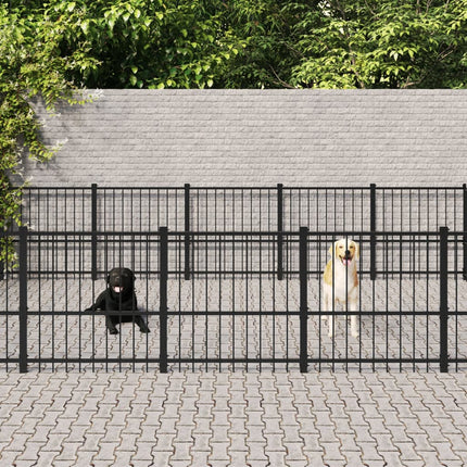 Chenil D'extérieur Pour Chiens Acier 8,47 M²