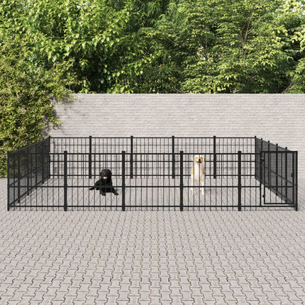 Chenil D'extérieur Pour Chiens Acier 8,47 M²