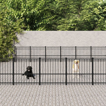Chenil D'extérieur Pour Chiens Acier 8,47 M²