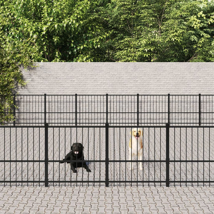 Chenil D'extérieur Pour Chiens Acier 8,47 M²