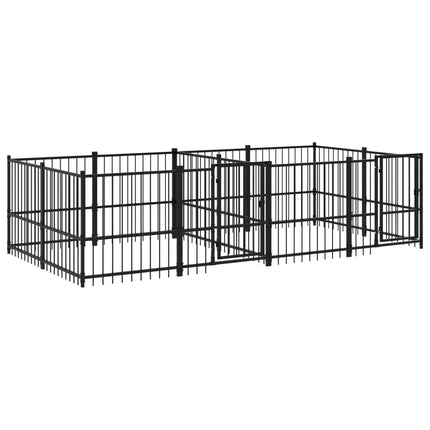 Chenil D'extérieur Pour Chiens Acier 7,51 M²