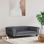 Gris foncé / Velours / 95 x 55 x 30 cm
