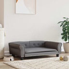 Gris / Similicuir / 95 x 55 x 30 cm
