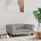 Gris clair / Velours / 70 x 45 x 30 cm