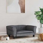 Gris foncé / Velours / 70 x 45 x 30 cm