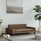Marron / tissu / 90 x 53 x 30 cm