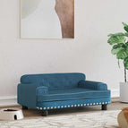 Bleu / Velours / 70 x 45 x 30 cm