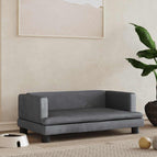 Gris foncé / Velours / 80 x 45 x 30 cm