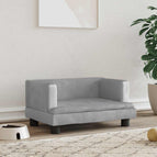 Gris clair / Velours / 60 x 40 x 30 cm