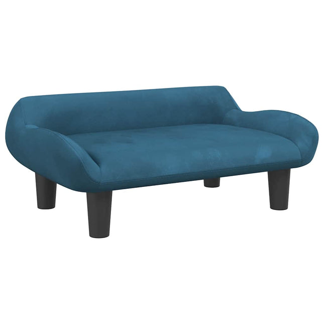 Lit Pour Chien Bleu 70X40X24 Cm Velours