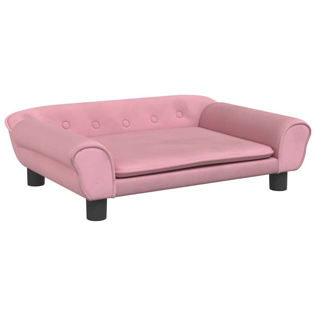 Lit Pour Chien Rose 70X48X22 Cm Velours