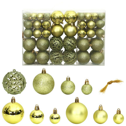Ensemble De Boules De Noël 100 Pcs 3/4/6 Cm