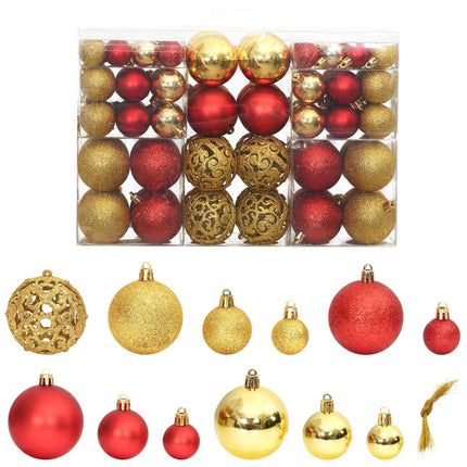 Ensemble De Boules De Noël 100 Pcs 3/4/6 Cm