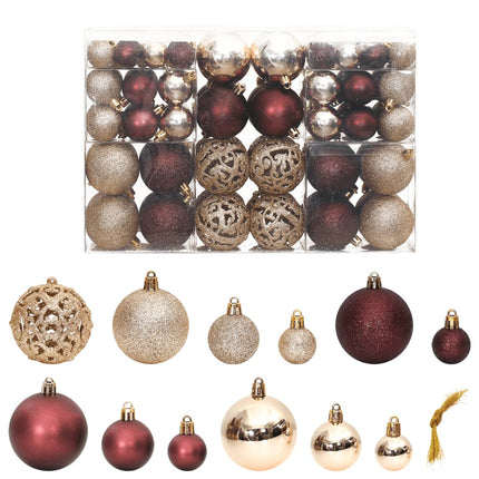 Ensemble De Boules De Noël 100 Pcs 3/4/6 Cm