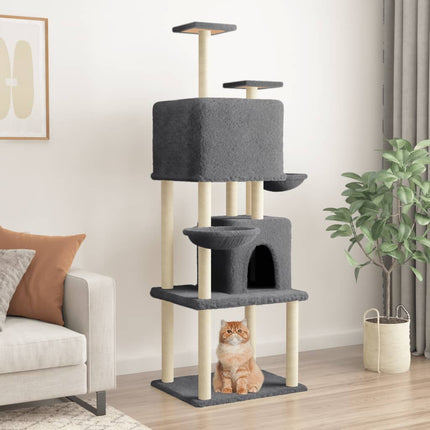 Arbre À Chat Avec Griffoirs En Sisal 180 Cm