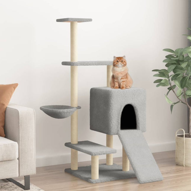 Arbre À Chat Avec Griffoirs En Sisal 130,5 Cm