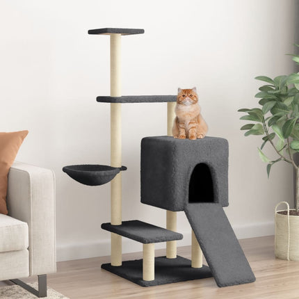 Arbre À Chat Avec Griffoirs En Sisal 130,5 Cm