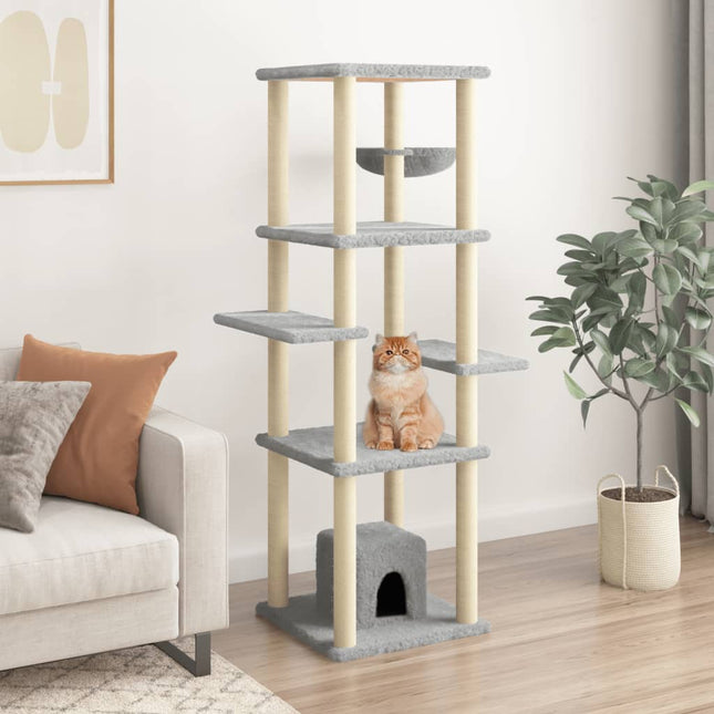Arbre À Chat Avec Griffoirs En Sisal 154 Cm