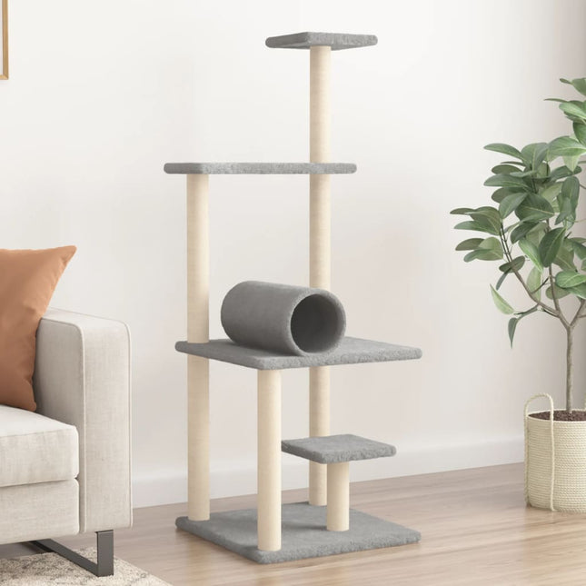 Arbre À Chat Avec Griffoirs En Sisal 136 Cm