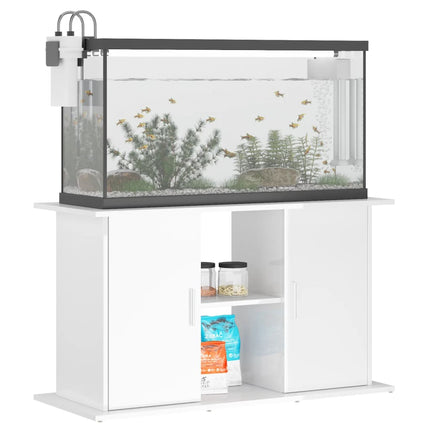 Support D'aquarium Blanc Brillant 101X41X58Cm Bois D'ingénierie