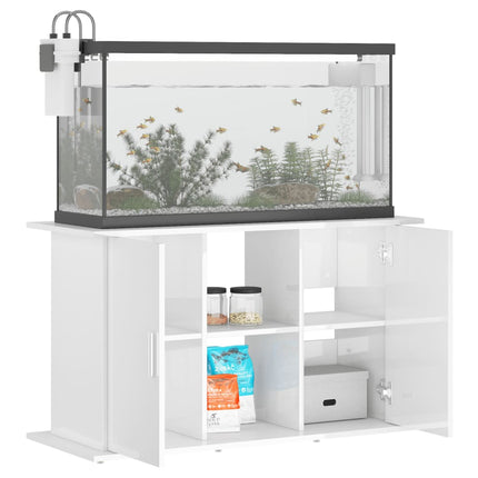 Support D'aquarium Blanc Brillant 101X41X58Cm Bois D'ingénierie