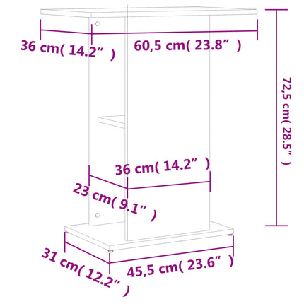 Support D'aquarium 60,5X36X72,5 Cm Bois D'ingénierie