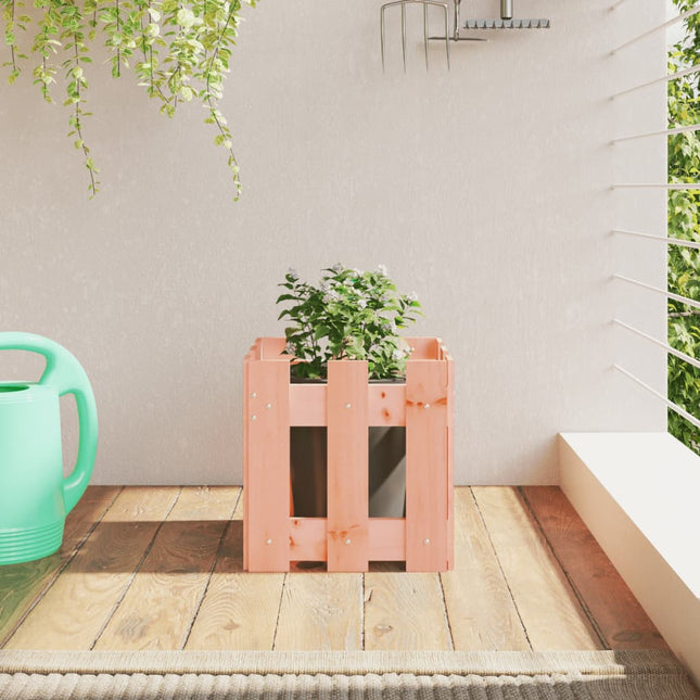 Jardinière Avec Design De Clôture Noir Pin Massif