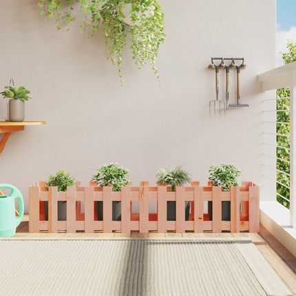 Jardinière Avec Design De Clôture Noir Pin Massif