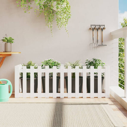 Jardinière Avec Design De Clôture Noir Pin Massif
