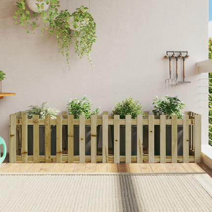 Jardinière Avec Design De Clôture Noir Pin Massif