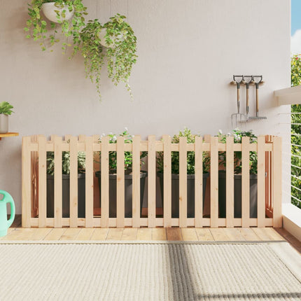 Jardinière Avec Design De Clôture Noir Pin Massif