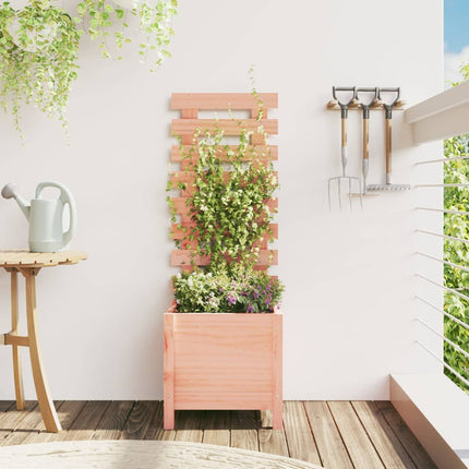 Jardinière Avec Support Noir 79X39,5X114 Cm Bois De Pin Massif