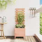 Jardinière Avec Support Noir 79X39,5X114 Cm Bois De Pin Massif