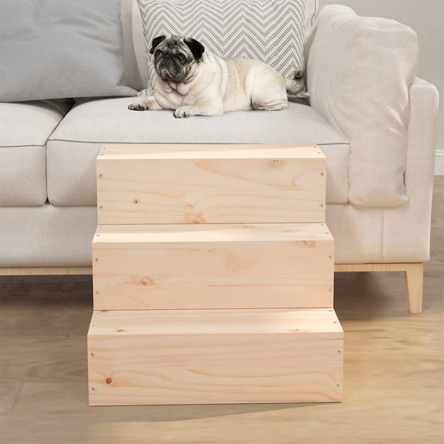 Escalier Pour Animaux De Compagnie 40X37,5X35 Cm Bois De Pin
