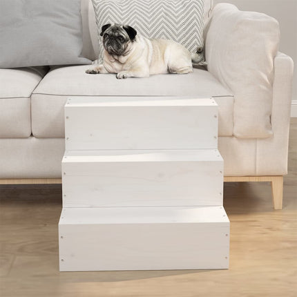 Escalier Pour Animaux De Compagnie 40X37,5X35 Cm Bois De Pin