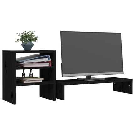 Support De Moniteur 81X20X30 Cm Bois De Pin Solide