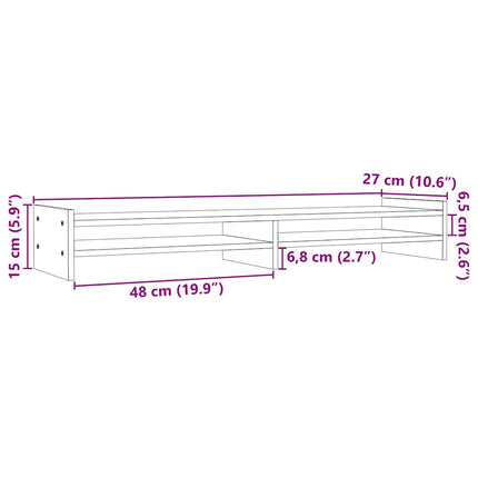 Support De Moniteur Bois De Pin Solide