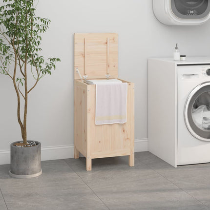 Boîte À Linge 88,5X44X76 Cm Bois Massif De Pin