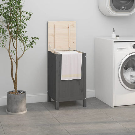Boîte À Linge 88,5X44X76 Cm Bois Massif De Pin