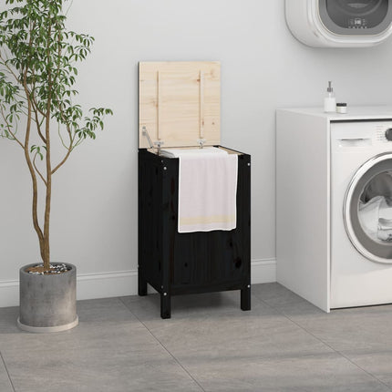 Boîte À Linge 88,5X44X76 Cm Bois Massif De Pin