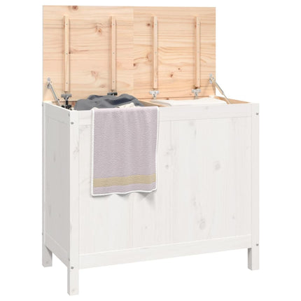Boîte À Linge 88,5X44X76 Cm Bois Massif De Pin