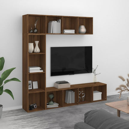 Jeu De Bibliothèque/Meuble Tv 3 Pcs 180X30X180 Cm