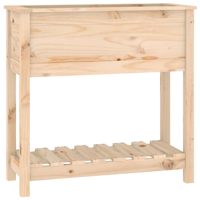 Jardinière Avec Étagère 82,5X34,5X81 Cm Bois Massif De Pin
