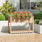 Jardinière Avec Étagère 82,5X34,5X81 Cm Bois Massif De Pin