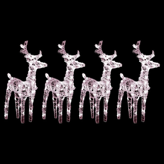Rennes De Noël 6 Pcs 240 Led Acrylique
