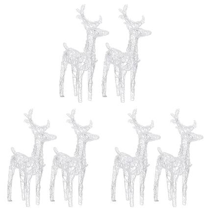 Rennes De Noël 6 Pcs 240 Led Acrylique