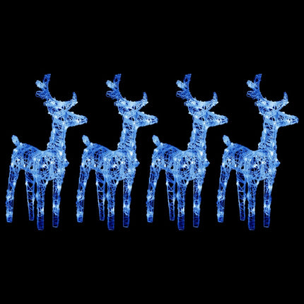 Rennes De Noël 6 Pcs 240 Led Acrylique