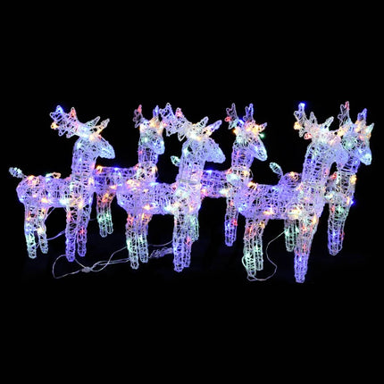 Rennes De Noël 6 Pcs 240 Led Acrylique