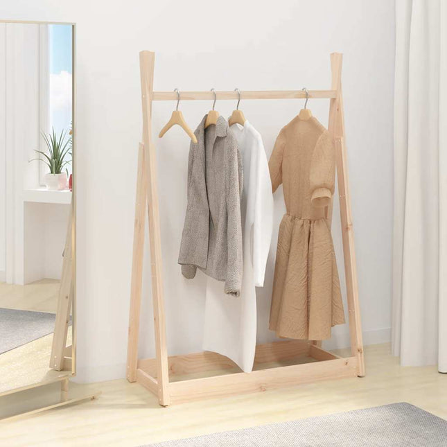 Porte-Vêtements 100X45X150 Cm Bois De Pin Massif